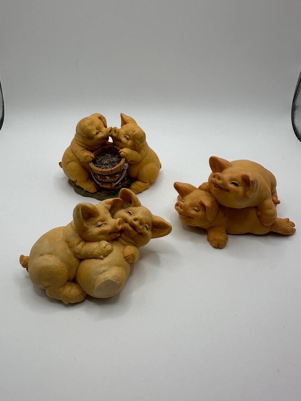 Lot of 3 Russ Pig Figurines 1987